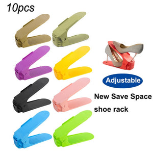 10pcs Adjustable Shoe Organizer