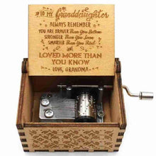 Load image into Gallery viewer, Grandma To Granddaughter - You Are Loved More Than You Know - Engraved Music Box